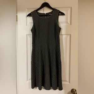 A line pinstripe dress